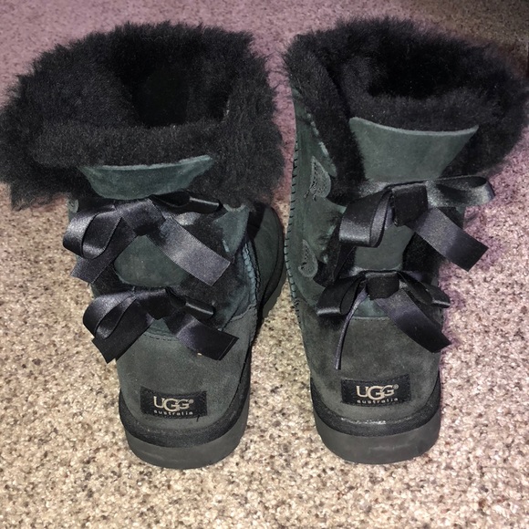 UGG Shoes - Black Bailey Bow UGGs